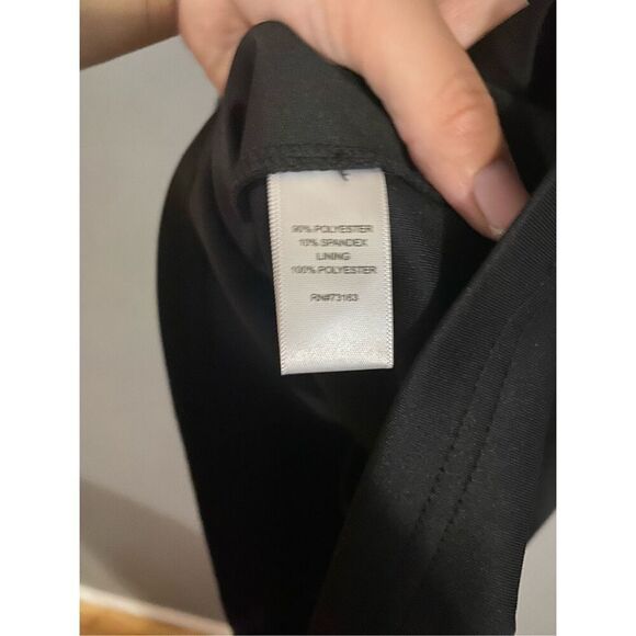 Spense Black Peplin Ruffle Dress Size 4 - Picture 4 of 4